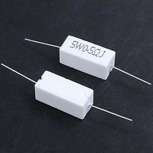 10 st Axial Keramisk Cementmotstånd Eller 0.5 Ohm 5w