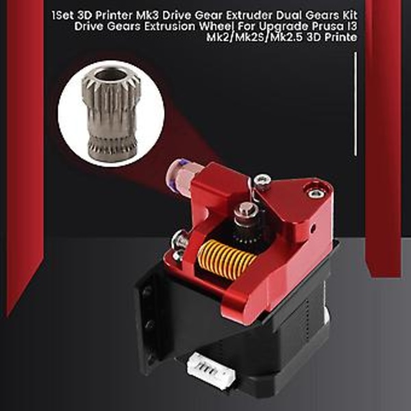 1 set 3D-skrivare Mk3 Drive Ar Extruder Dubbla Ars Kit Drive Ars Extruderhjul för Prus