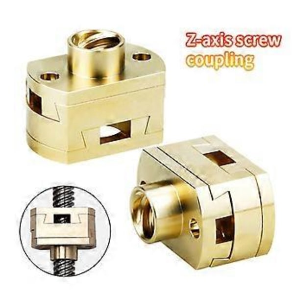 Uppgraderad Oldham-koppling för Ender3 Pro V2/CR10 S4S5 3D-skrivare Del Z-axel T8 8mm ledarskruv Värmebädd Mässingskoppling