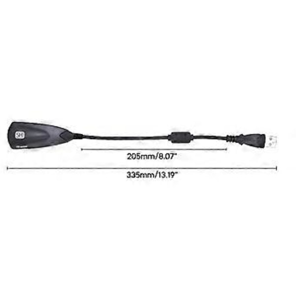 Lett USB2.0 Eksternt Lydkort 7.1 Kanal Ekstern Lydadapter