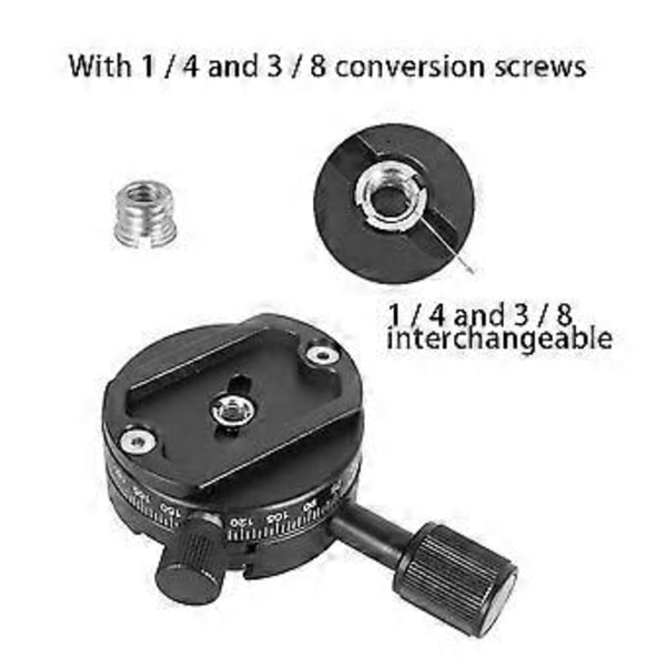 Kameraklemme Panoramaklemme Tripod Monopod Quick Release Plate Mount Rotate Clamp Til Arca Plate D