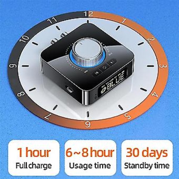 Bluetooth 5.0 Mottaker Sender Audio Stereo 3.5mm Aux Jack Rca Trådløs Audio Adapter Med Fjernkontroll