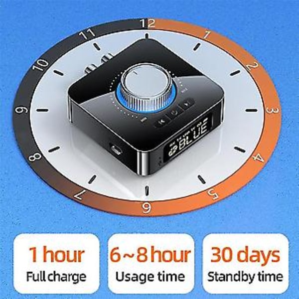 Bluetooth 5.0 Receiver Transmitter Audio Stereo 3.5mm Aux Jack Rca Trådløs Audio Adapter Med Fjernbetjening