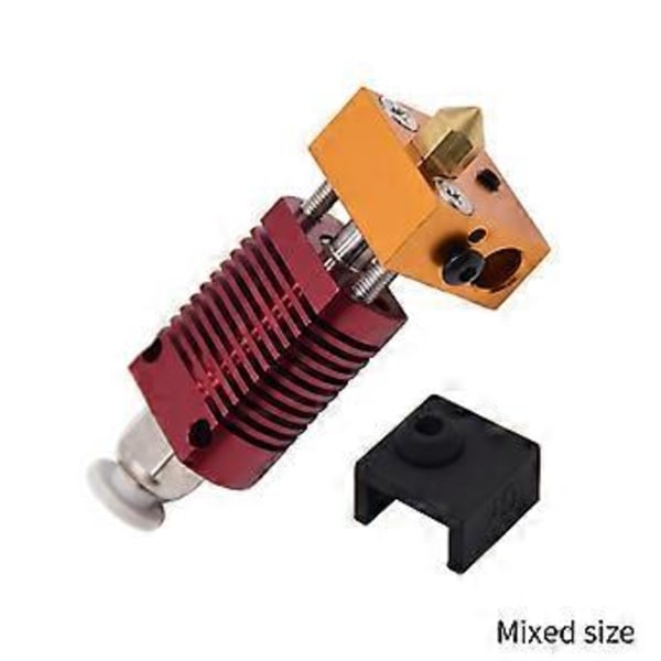3D Printer Del til Ender3 Hotend Samlet Ekstrudersæt 0,4 mm Dyser Aluminium Varmeblok til Ender3 3D Printer