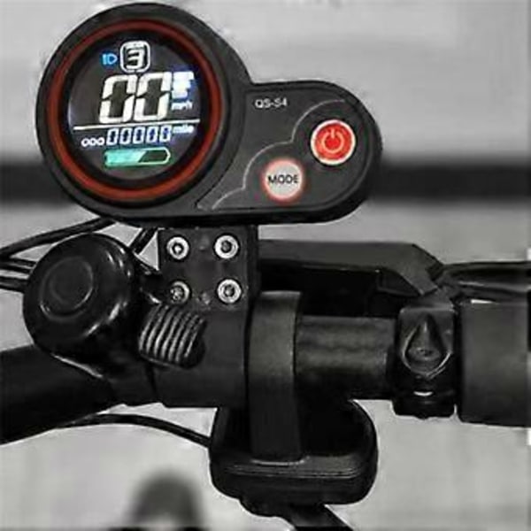 QS-S4 36V-60V Tumgas LCD Display Mätare Kit för Zero 8 9 10 8X 10X Elscooter 6PIN Display Tillbehör