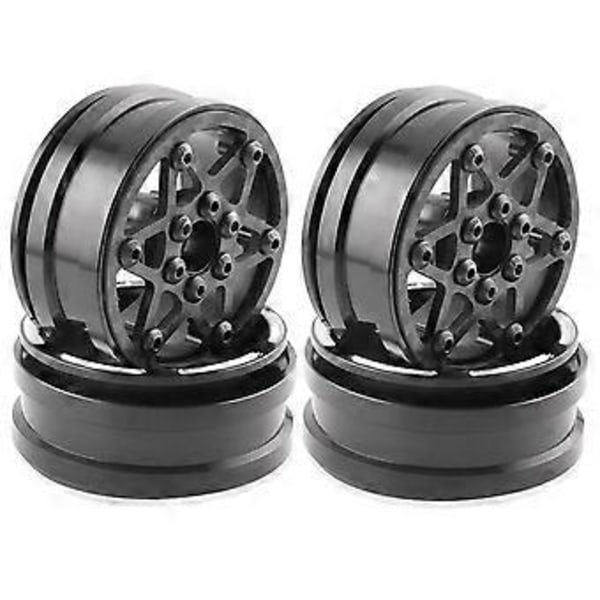 4st Kolfiber 1.9 tum Beadlock Fälg Hjulnav för 1/10 RC Crawler Bil Axial SCX10 TRX4 D
