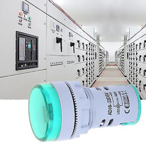 AD16-22DS LED Indikatorlampa Digital Display Voltmeter AC 60V-500V Spänningsmätare Grön