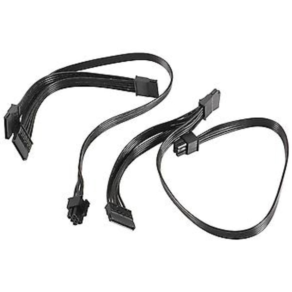 2st 6-Pin Till 3x Sata Drivkabel För Supernova 650 750 850 1000 1600 2000 G2 G3 P2 T2 Gs