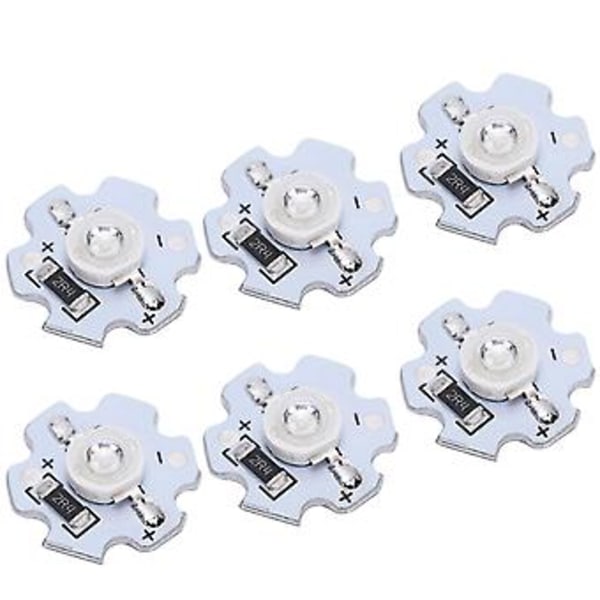 25 stk. 5V LED Chips 200LM 3W Højeffekt LED Lampeperler til DIY Belysningsarmaturer UV Lys 395‑400NM