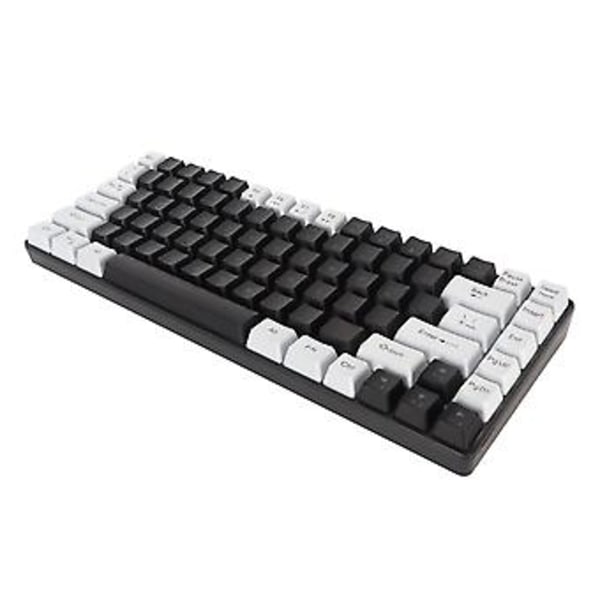 Gamingtangentbord Typ C 84 Tangenter RGB Bakgrundsbelyst Ergonomiskt Böjt Tyst Trådbundet Tangentbord för Familjekontor Redigering Svart