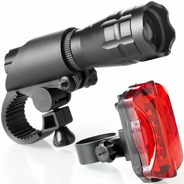 3W MTB Headlight Bicycle Flashlight Set Rechargeable Zoom Glare