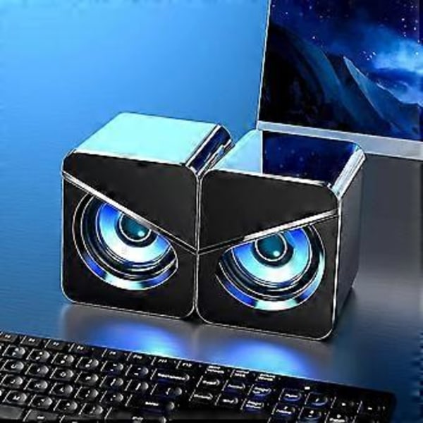 Datorhögtalare Trådbundna USB-drivna Minihögtalare Med Stereoljud PC-högtalare Multimedia Volymkontroll Högtalare För PC-skärm Stationär Dator Laptop Gaming