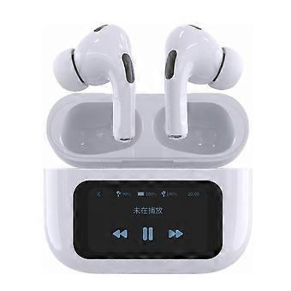 Nya A8Pro Bluetooth 5.4 Trådlösa Hörlurar LCD Färgskärm ANC+ENC Aktiv Brusreducering TWS 15 Nationella Språk B