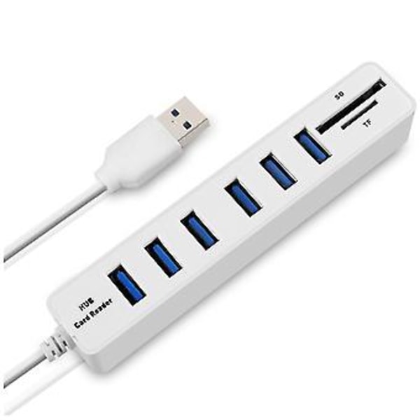 Usb Hub 6 Portin Laajenninadapteri Usb 2.0 Hub Usb-jakaja 2.0 Hub Usb-hub Sd/tf Fo