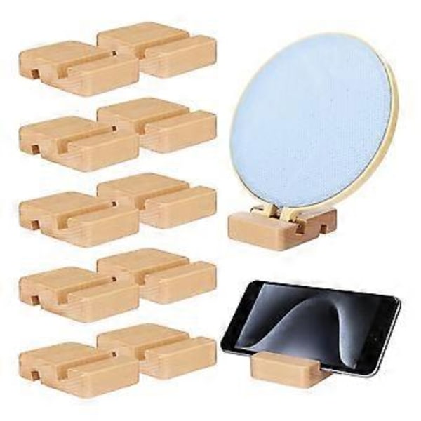 10 stk Broderiramme Display Broderiramme Trebaseholder Broderi Korsstingsstativ for Broderiramme