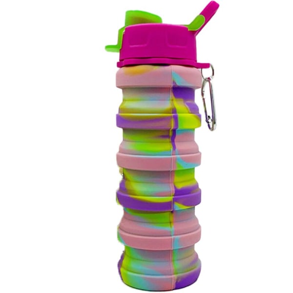 Sammenklappelig Vandflaske Rejse Vandflaske Bærbar Vandflaske til Vandreture med Lækagesikker Twist Cap Style 8