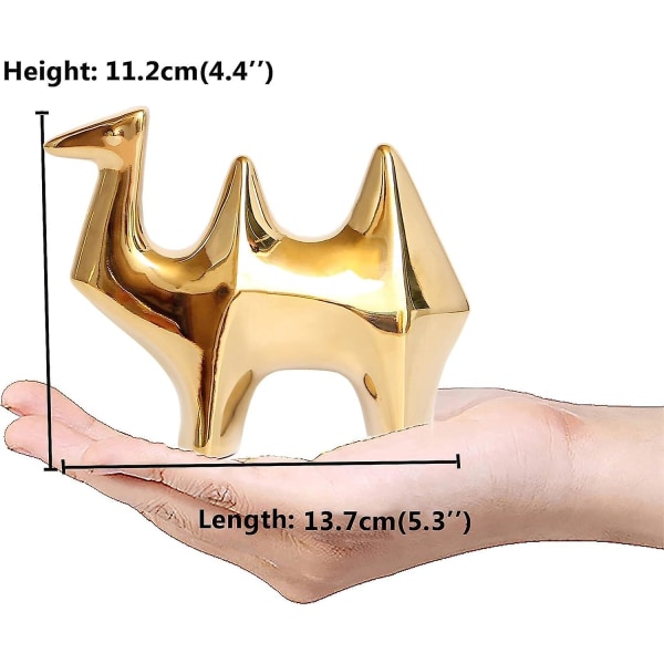 Små dyrestatuer Hjemmeindretning Moderne stil Guld Dekorative ornamenter Til stue, soveværelse, kontorbord, skabe - Kamel