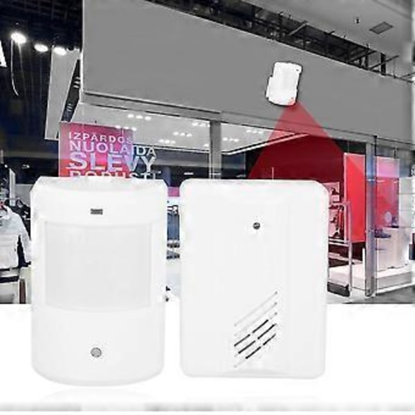 Välkomst Dörrklocka Alarm IR Infraröd Sensor Detektor Dörrklocka Ingång Säkerhet