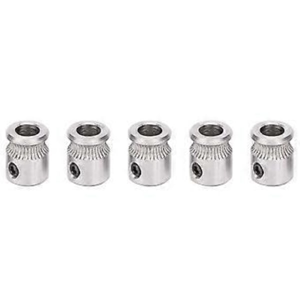 5 st Matarhjul för MK8 Extruder Matning Konkav Växel 3D-skrivartillbehör