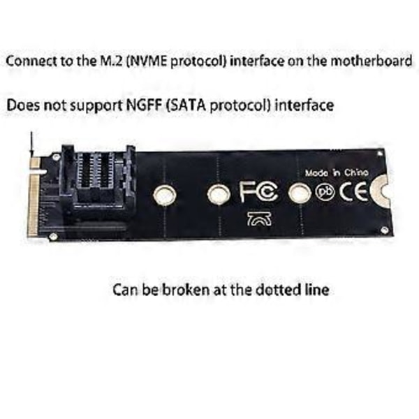 PCIE - M.2 NVME SSD -muunninadapterikortti U.2 Riser -laajennusmuuntimeen U2