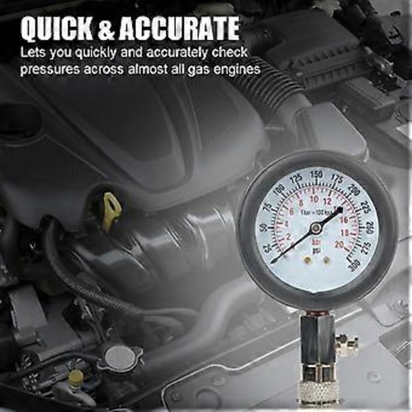 Cylinderkompressionstestare Kit Motor Cylinder Testare Läckagetest Set för Bil