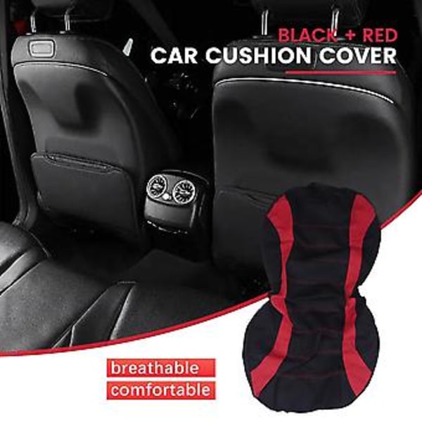Fram Bilsöverdrag Fram Airbag Redo Sport Bucket Överdrag, 2-delars Set Bilöverdrag (svart + Röd)