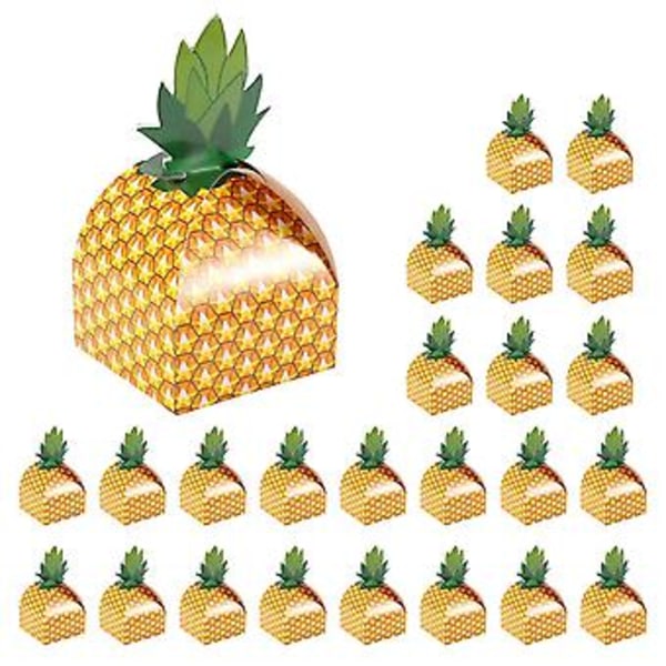 24 stk. Ananas Gaveæsker 3d Ananasæsker Tropisk An Luau Bbq Strand Pool Fr