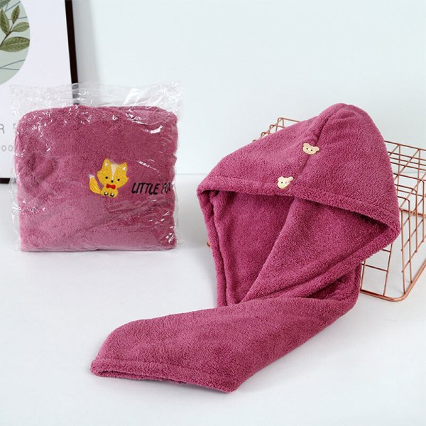 2-pak mikrofiber hårbandana wrap tørrehåndklæder til kvinder med langt, krøllet, vådt hår style6