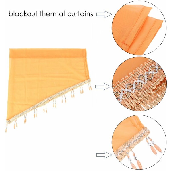 Triple Corner Shape Køkken Gardin Vindue Valance Drape Hjem Indretning Vindue Kort Køkken Gardin Valance Hjem Indretning