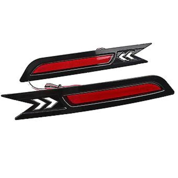 2 st Bil LED Bumper Reflektor För 2010 2011 Bromsvarningslampa Stoppsignal Dimljus