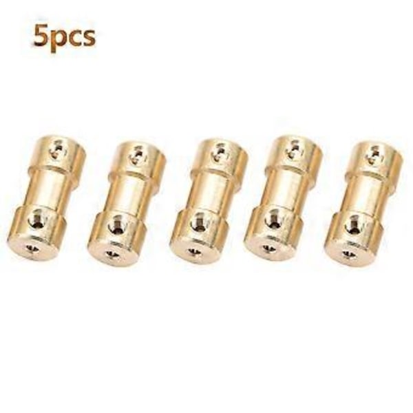 5 stk. Motor Kobber Aksel Kobling Kobler Konnektor Muffe Overførselsled Adapter (3.0-6.0mm)