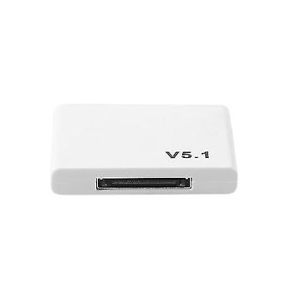30-pin Bluetooth 5.1 lydmottaker A2dp musikk trådløs adapter hvit