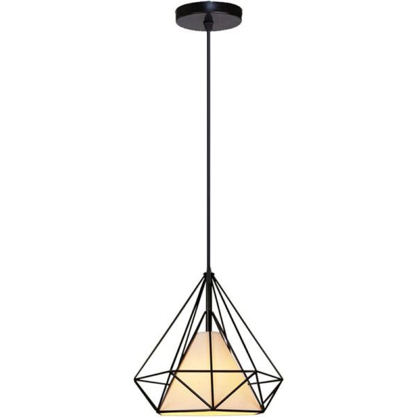 Retro taklampe i metall, industriell svart lysekrone for soverom, bar, kafé