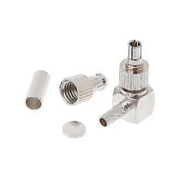 2 in 1 TS9/CRC9 Uroskulmaliitin RF-liitin Koaksiaalisovitin RG174/178/316 -kaapelille