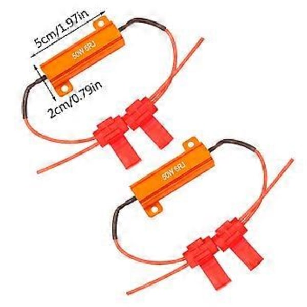 2 stk. LED belastningsmodstand indikator motorcykel blinklys flash blinker fejlrettelse