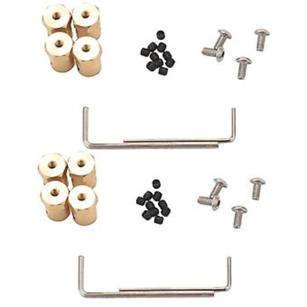 8st 5mm Till 12mm Mässing Kombinerare Hjulnav Hex Adapter För D12 C14 C24 B14 B24 B16 B36 Mn D90 Mn99s