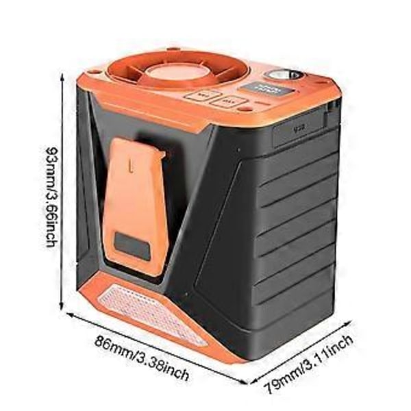 Mini Portabel Midjeklämma Fläkt 3 Hastigheter Kylfläkt 9000mAh Bältesklämma Fläkt Bärbar Personlig Fläkt för Utomhusklättring B