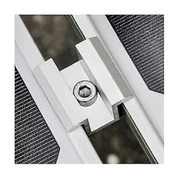 8-pak solpanel monteringsbeslag, solpanel endestykker, centerstykker, til PV solpanel solcellemodul 35 mm