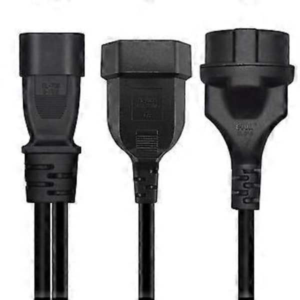 IEC320-C14 Han til EU4.0mm+EU4.8mm Hun Strømforsynings Konverter Kabelledning