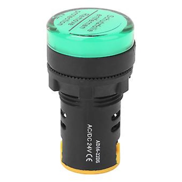 10 stk. BERM LED Strømindikator Lys Halvleder Energibesparende Lampe φ22mm 24V AD16-22d S (Grøn)