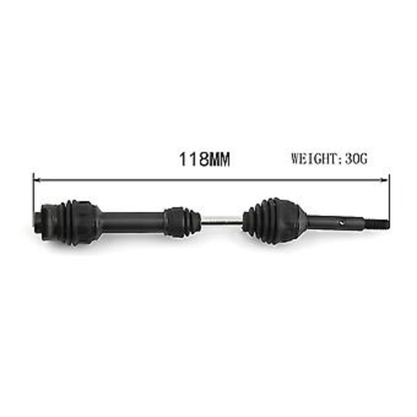 2st Stål Bakre Drivaxel Drivaxel Cvd 6852r För 1/10 Slash Vxl 2wd Hoss Stampede Rc Bil, svart