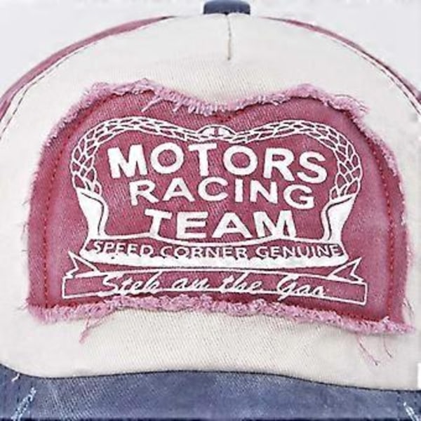 2023 retro vasket baseballcaps med skygge, laget av gammel baseballcaps MOTORS trykt hatt, matros baseballcaps