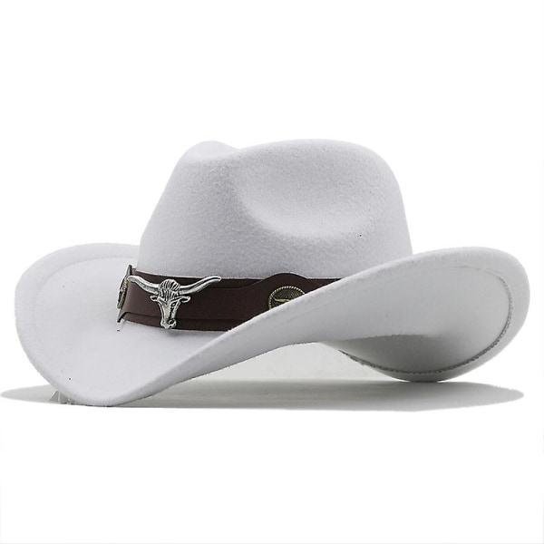 Lajittele Uld Western Cowboy Hat Gentleman Jazz Sombrero Hombre Cap Far Cowgirl Hat