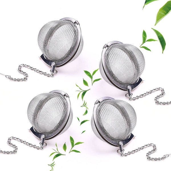 4 st teinfuser, tekula i rostfritt stål, tesil