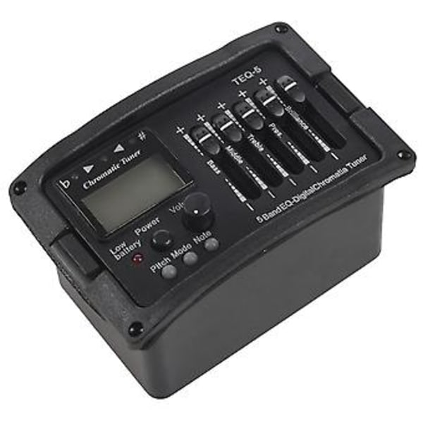 5-bånds akustisk gitar preamp EQ equalizer klassisk akustisk gitarforsterker digital blend tuner