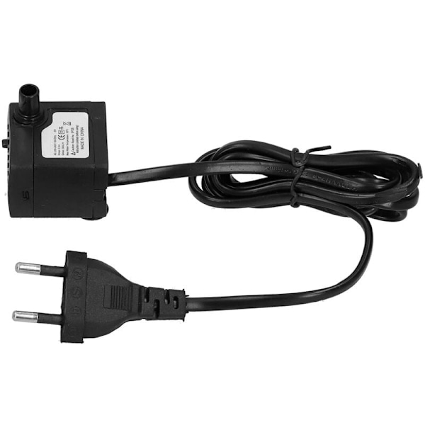 Mini nedsenkbar pumpe anti-tørr fisketank stum vannbyttefilter 3W 80GPH EU-plugg AC220240V