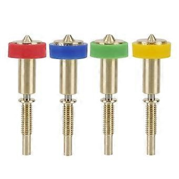 För Hotend Extruder 0.25mm 0.4mm 0.6mm 0.8mm 3D-skrivare Integrerade Munstycken Mässingsmunstycke 0.4mm
