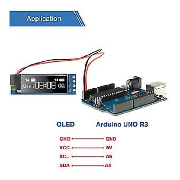 5 Stycken I2c Display Modul 0.91 Tum I2c Oled Display Modul I2c Oled Skärm Drivrutin Dc 3.3v-5v(whi