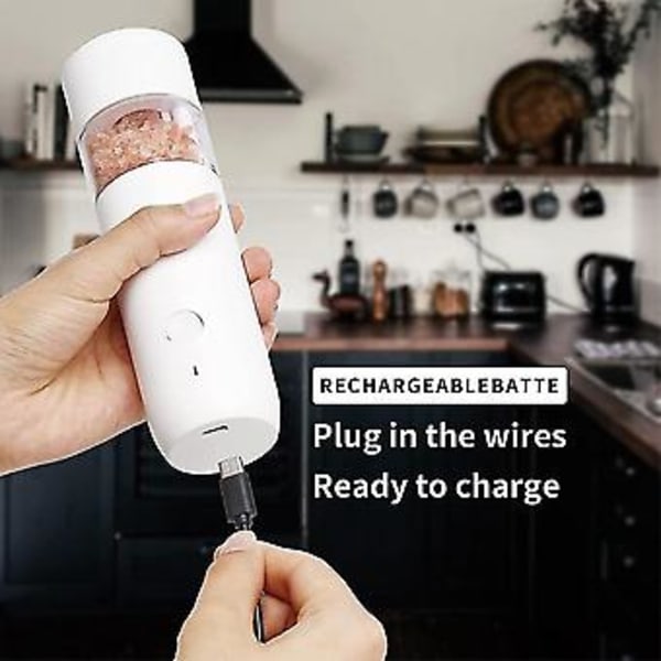 Oppladbar Elektrisk Kvern, USB, Justerbar Tykkelse, Automatisk Drift W