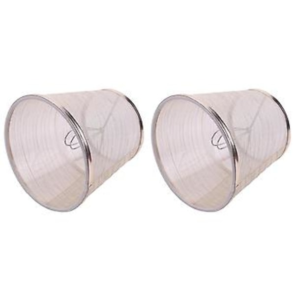 2-pack Lampskärmar i gasväv för ljuskronor, små uppåtriktade vägglampetter (guld)